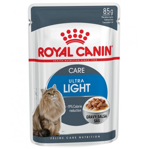 پوچ رژیمی  رویال کنین  مخصوص کاهش وزن گربه های چاق/ 85 گرمی/ Royal Canin Ultra Light in Gravy